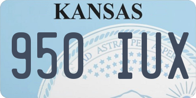 KS license plate 950IUX