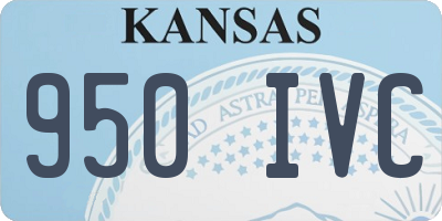 KS license plate 950IVC