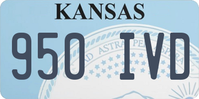KS license plate 950IVD