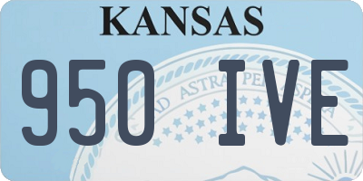 KS license plate 950IVE