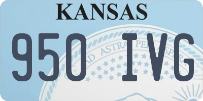 KS license plate 950IVG