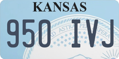 KS license plate 950IVJ