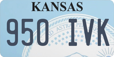 KS license plate 950IVK