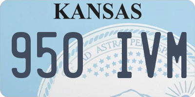 KS license plate 950IVM