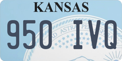 KS license plate 950IVQ