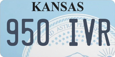 KS license plate 950IVR