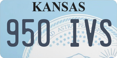KS license plate 950IVS