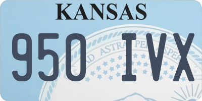 KS license plate 950IVX