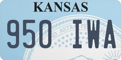 KS license plate 950IWA