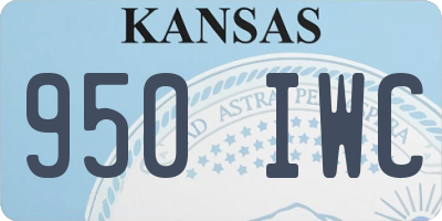 KS license plate 950IWC