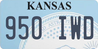 KS license plate 950IWD