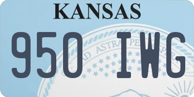KS license plate 950IWG