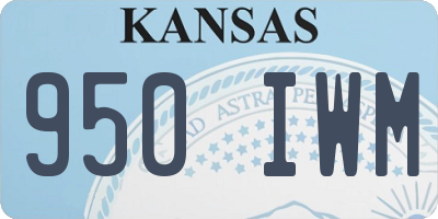 KS license plate 950IWM