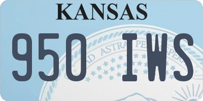 KS license plate 950IWS