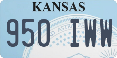 KS license plate 950IWW
