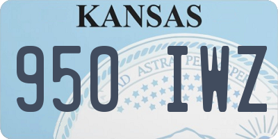 KS license plate 950IWZ