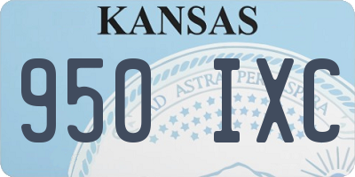 KS license plate 950IXC
