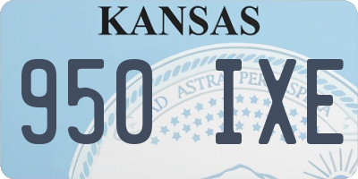 KS license plate 950IXE