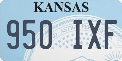 KS license plate 950IXF