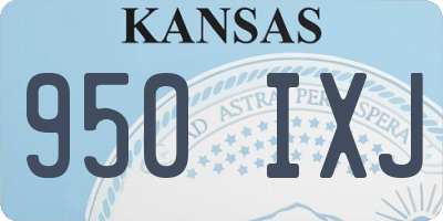 KS license plate 950IXJ