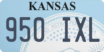 KS license plate 950IXL