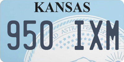 KS license plate 950IXM