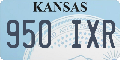 KS license plate 950IXR