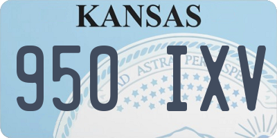 KS license plate 950IXV
