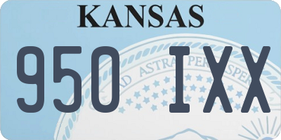 KS license plate 950IXX