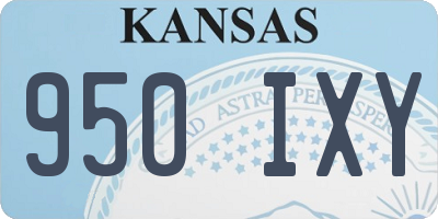 KS license plate 950IXY