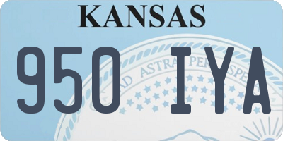 KS license plate 950IYA