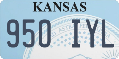 KS license plate 950IYL