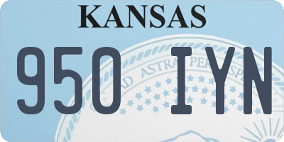 KS license plate 950IYN