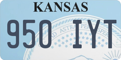 KS license plate 950IYT