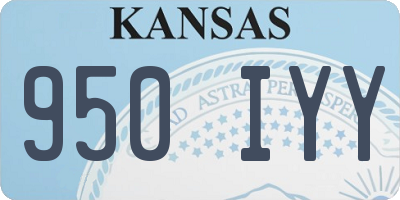 KS license plate 950IYY