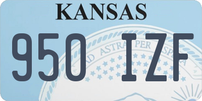 KS license plate 950IZF