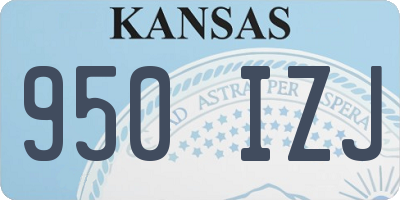 KS license plate 950IZJ