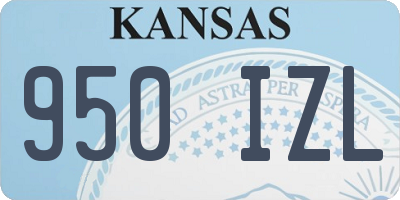 KS license plate 950IZL