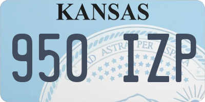 KS license plate 950IZP