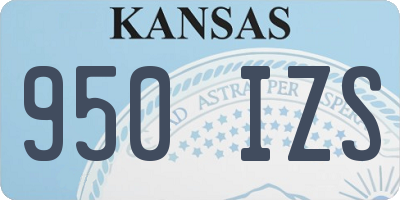 KS license plate 950IZS