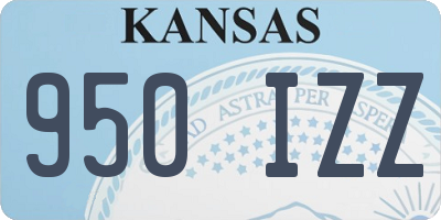 KS license plate 950IZZ