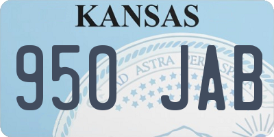 KS license plate 950JAB