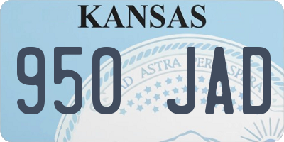 KS license plate 950JAD
