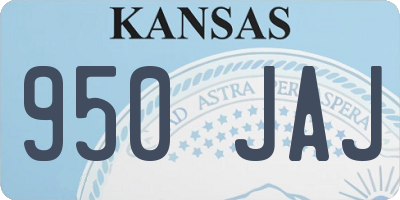 KS license plate 950JAJ