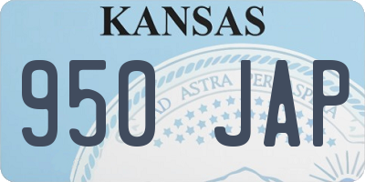 KS license plate 950JAP