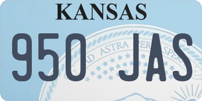 KS license plate 950JAS