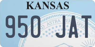 KS license plate 950JAT