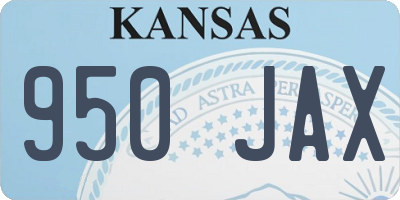 KS license plate 950JAX