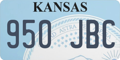 KS license plate 950JBC