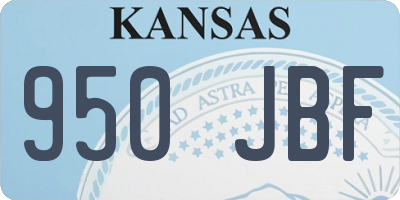 KS license plate 950JBF